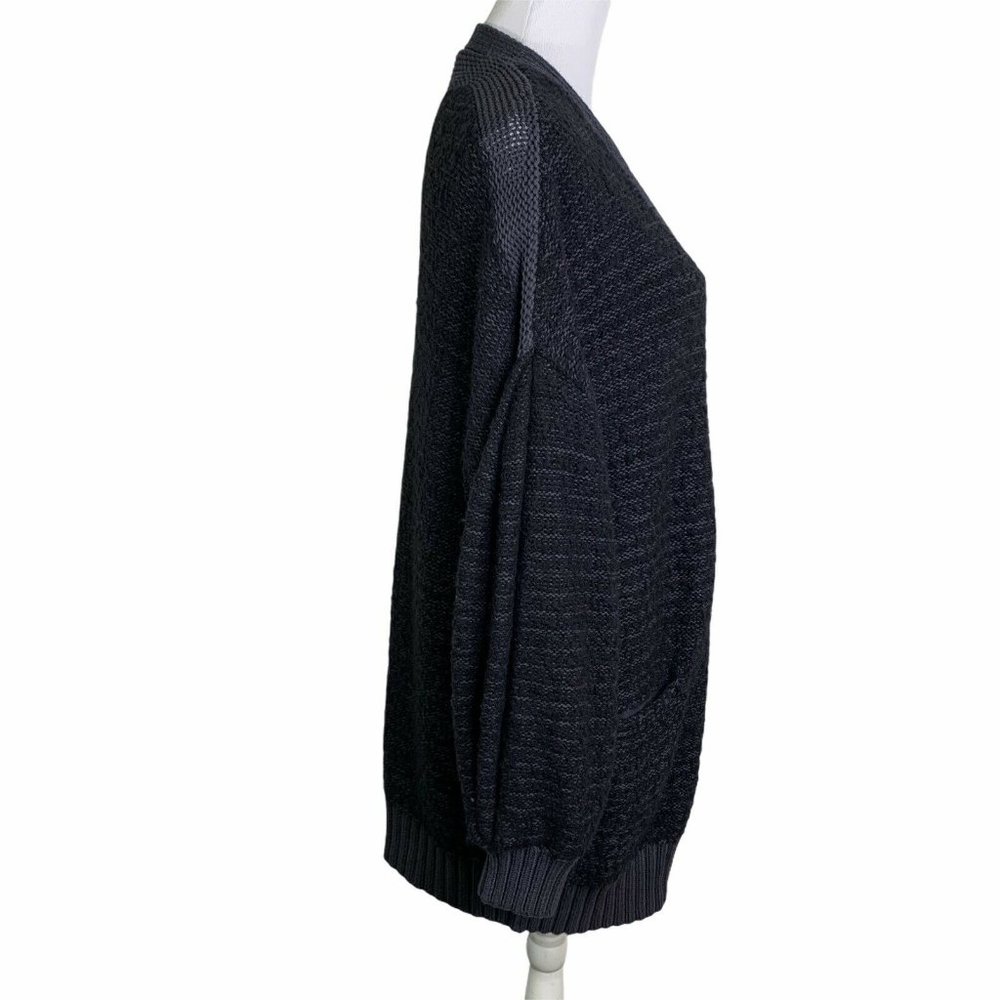 Free People Black Gray Deep Space Combo Cardigan - Picture 6 of 11